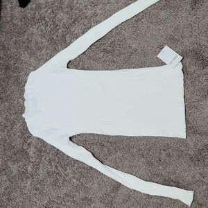 Ribbed white sweater size small